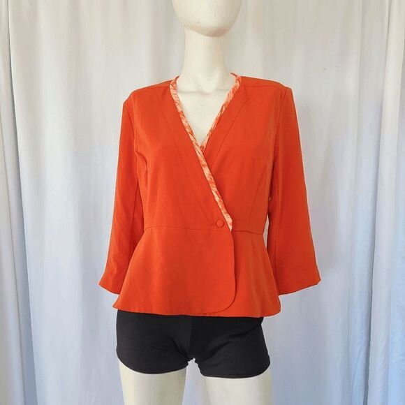 Cabi women's orange one button blazer lined size 4 - Picture 5 of 8